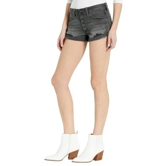 Free People Pants - NWT Free People Romeo Rolled Cut Off Shorts in Black Mambo